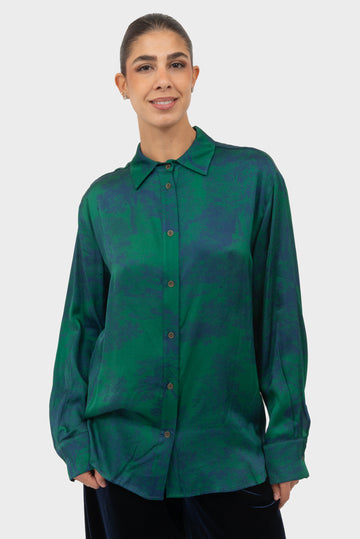 Camicia Verde-blu TENSIONE IN - AI25-2053CAMP