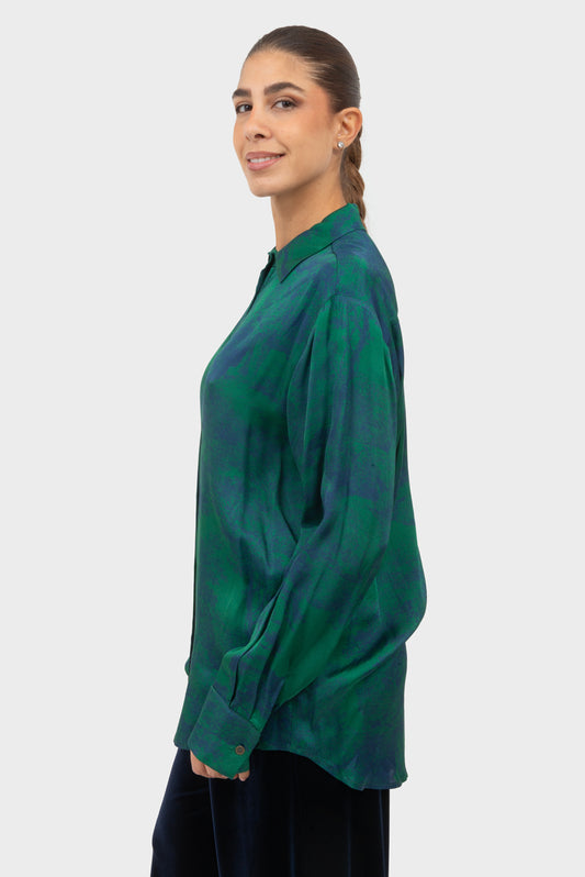 Camicia Verde-blu TENSIONE IN - AI25-2053CAMP