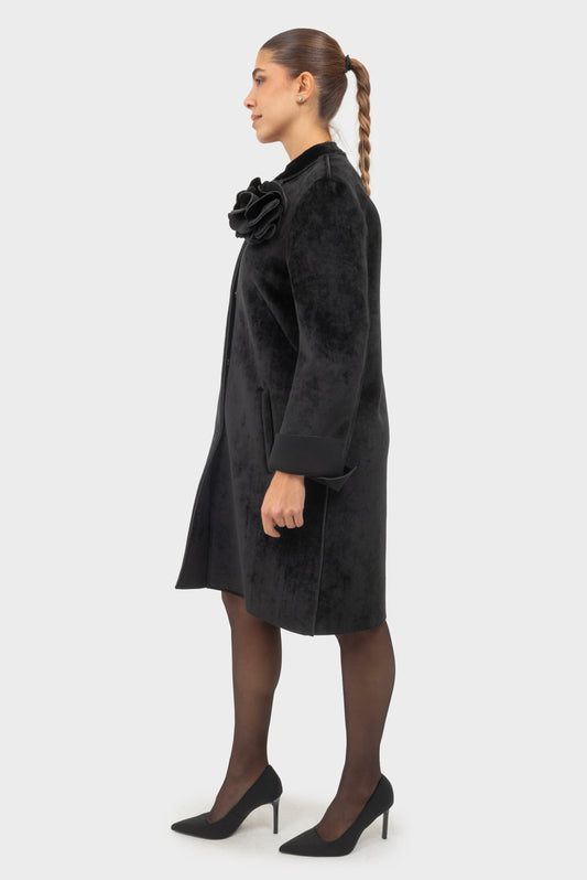 Cappotto Nero TENSIONE IN - AI25-7073CAMP