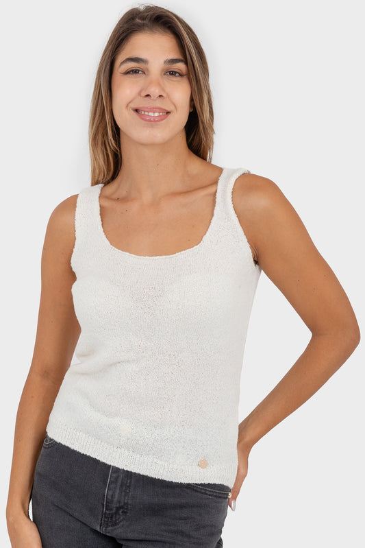 OPIUM Milano Cream Tank Top - VCV-CN-IT2003