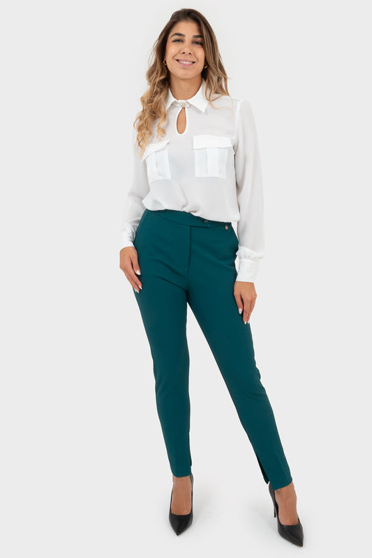 OPIUM Milano Teal Trousers - OPM-PN-414/EN57