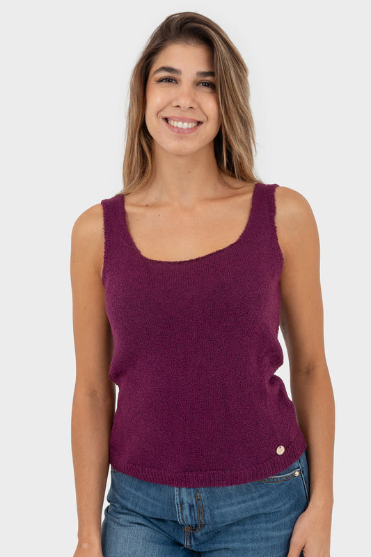 OPIUM Milano Eggplant Tank Top - VCV-CN-IT2003