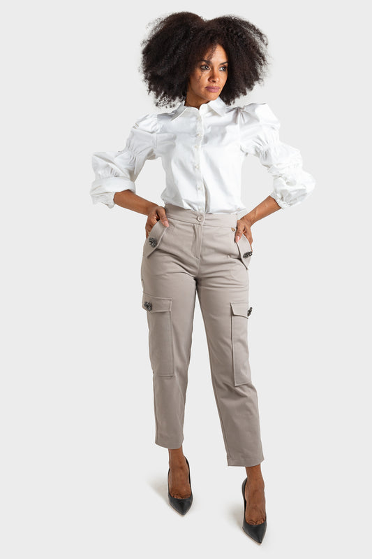 Dove Grey Trousers OPIUM Milano - OPM-PN-384/COTO
