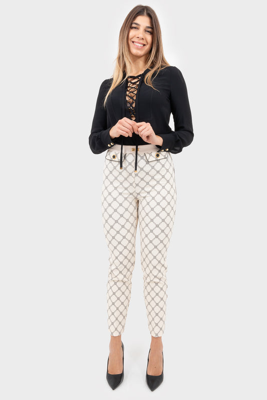 Pantalone Burro-nero Elisabetta Franchi - PAS7151E2
