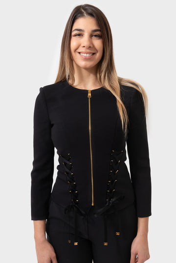 Elisabetta Franchi Black Jacket - GI13551E2