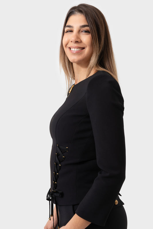 Elisabetta Franchi Black Jacket - GI13551E2