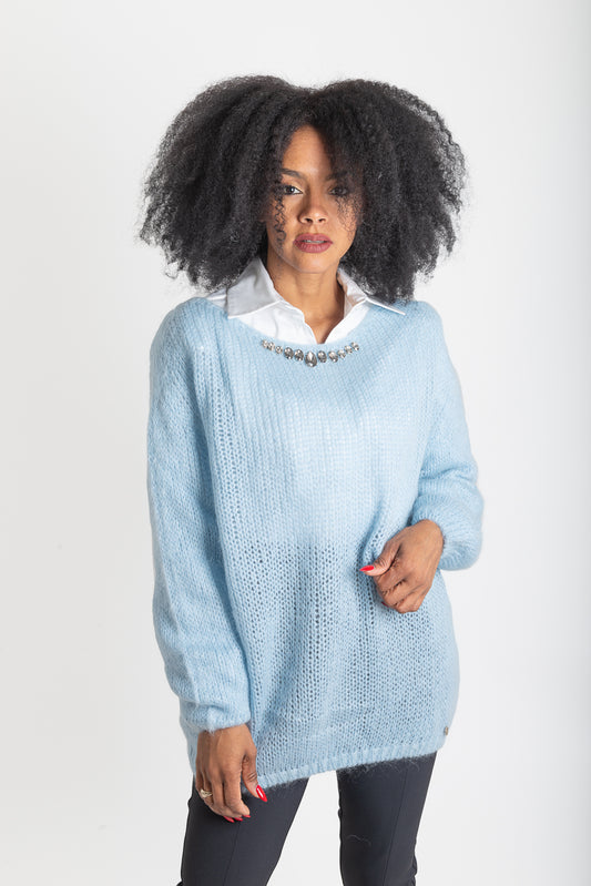 Maglia Celeste OPIUM Milano - KTS-MG-MH215-1