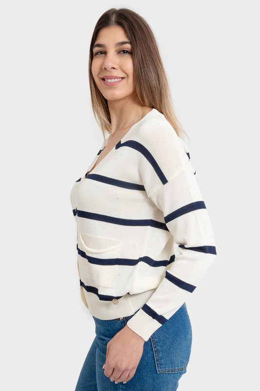 Cardigan Panna blu OPIUM Milano - VCV-MG-IT2558