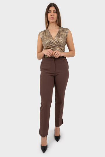 Moka mousse trousers OPIUM Milano - OPM-PN-416/EN57