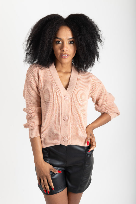 Cardigan Rib/pink OPIUM Milano - MGI-MG-AI21150