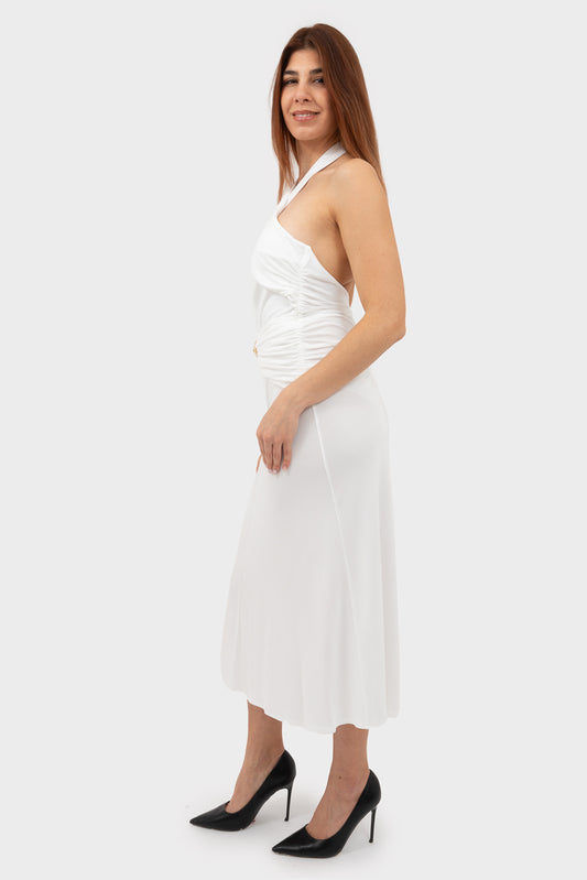 Elisabetta Franchi Ivory Dress - AB71952E2