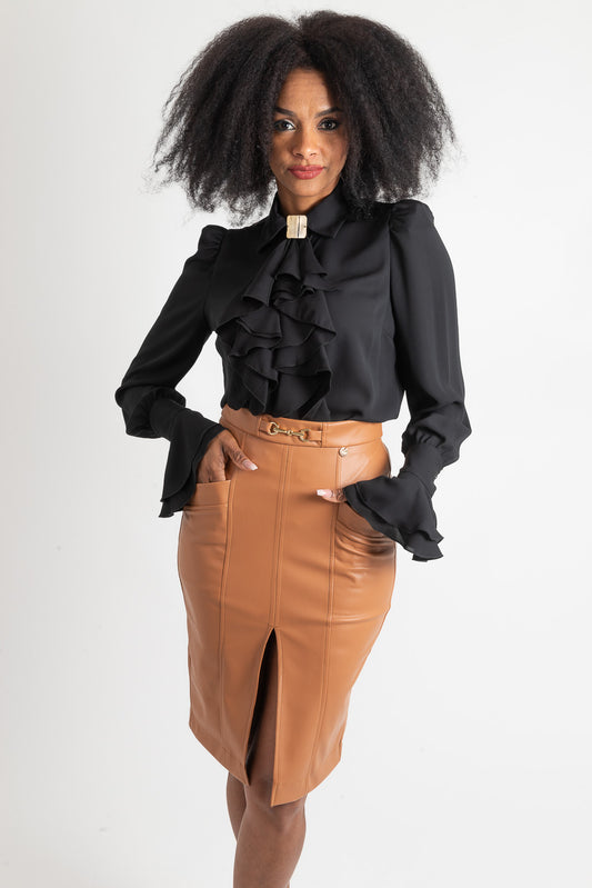 OPIUM Milano Camel Skirt - OPM-GN-399/VICK