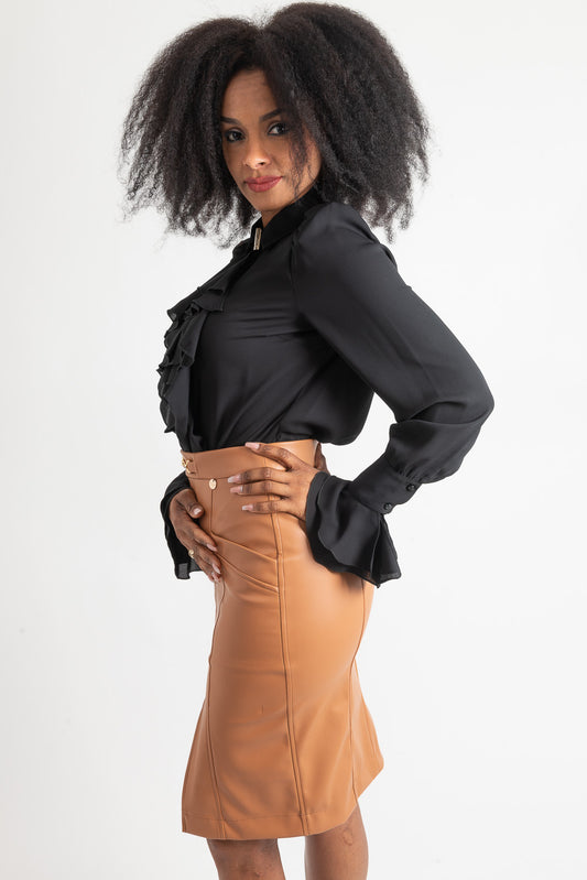 OPIUM Milano Camel Skirt - OPM-GN-399/VICK