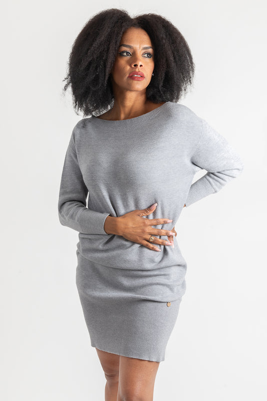 Light Grey Dress OPIUM Milano - KTS-AB-IT1211
