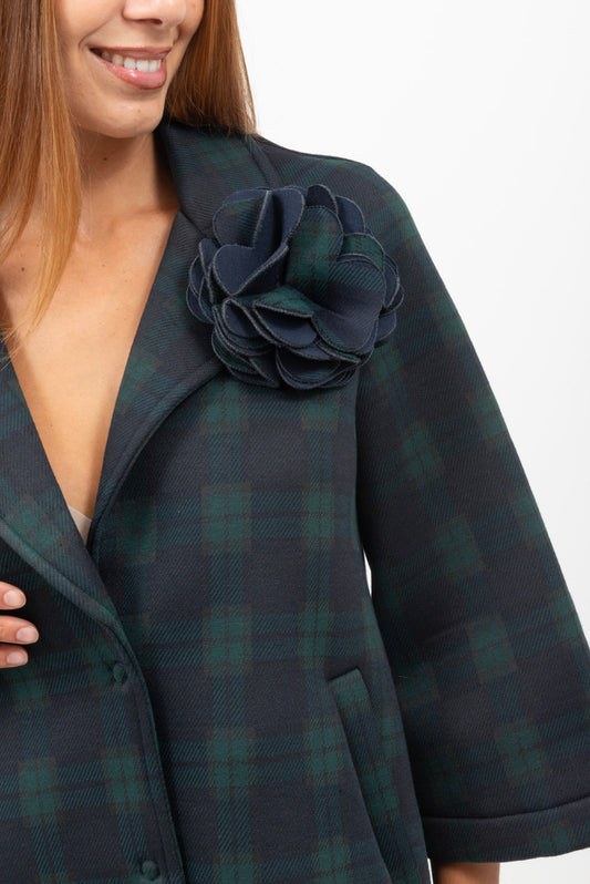 Cappotto Verde-blu TENSIONE IN - 25/AI25-7059CAMP