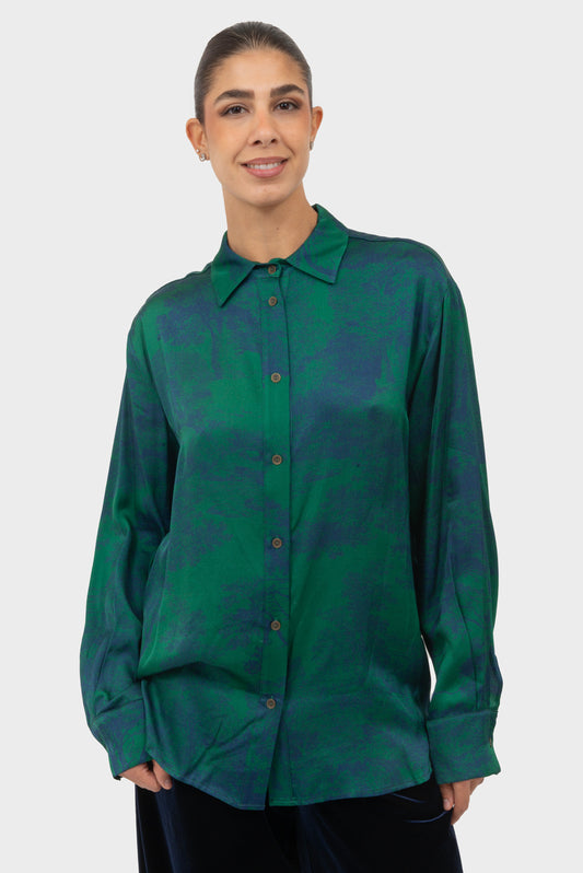 Camicia Verde-blu TENSIONE IN - AI25-2053CAMP