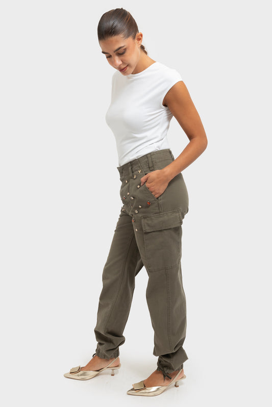 Pantalone Verde PHILIA LOFT - D01E0535