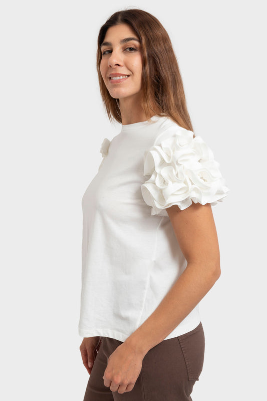 T-shirt Bianco TENSIONE IN - DC1308