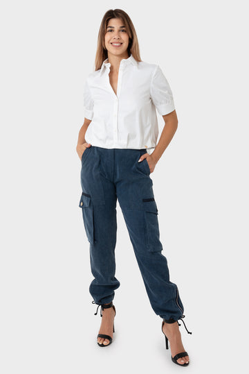 Pantalone Blu OPIUM Milano - OPM-PN-397/GEMO