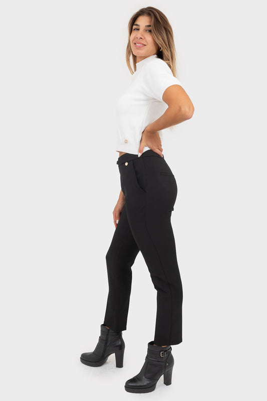 Pantalone Nero OPIUM Milano - OPM-PN-376/STUP