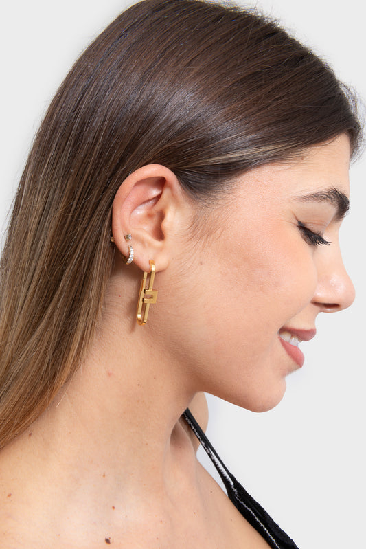 Orecchini Orogiallo Elisabetta Franchi - OR55M51E2