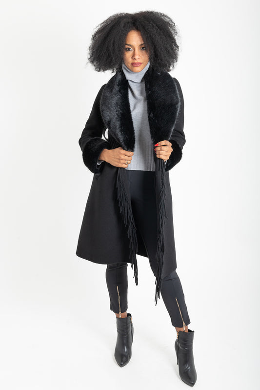 Cappotto Nero OPIUM Milano - GPL-CP-SWC0017