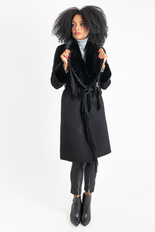 Cappotto Nero OPIUM Milano - GPL-CP-SWC0017