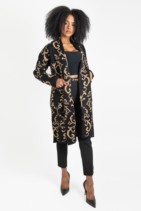 Cappotto Arabesc/nero-camel OPIUM Milano - MGI-CP-AI2387