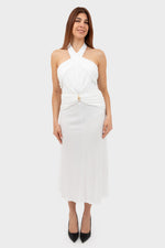 Elisabetta Franchi Ivory Dress - AB71952E2