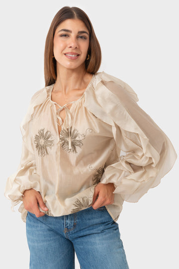 Camicia Ecru TENSIONE IN - PE25-2168CAMP