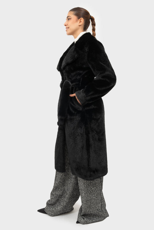 Cappotto Nero MANILA GRACE - W5J-E002PU