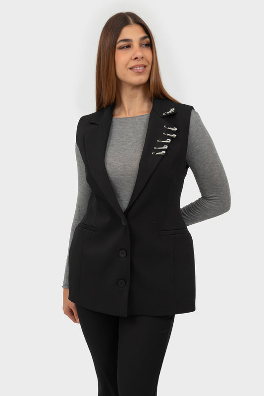 Gilet Nero PHILIA LOFT - M01N0341