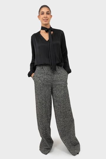 Pantalone Nero MANILA GRACE - W5J-P152WT