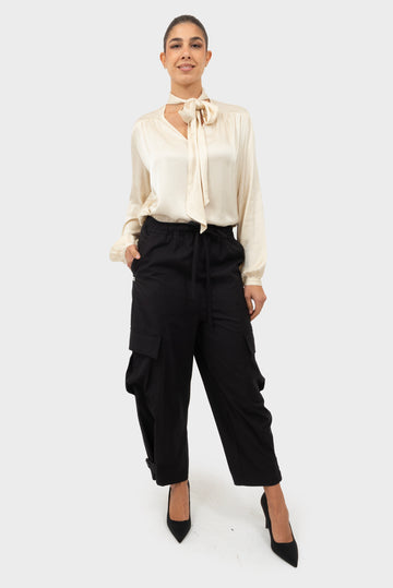 Pantalone Nero MANILA GRACE - W5J-P173PU