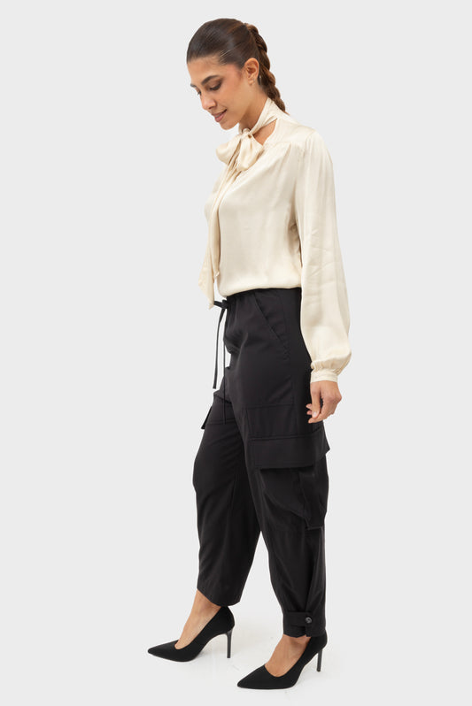 Pantalone Nero MANILA GRACE - W5J-P173PU