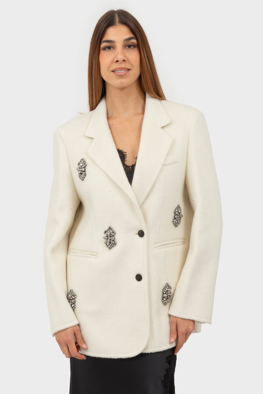 Cappotto Ivory LE VOLIERE - WW25C0371
