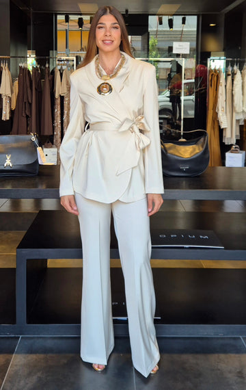 Set Giacca e Pantalone Ivory SILENCE