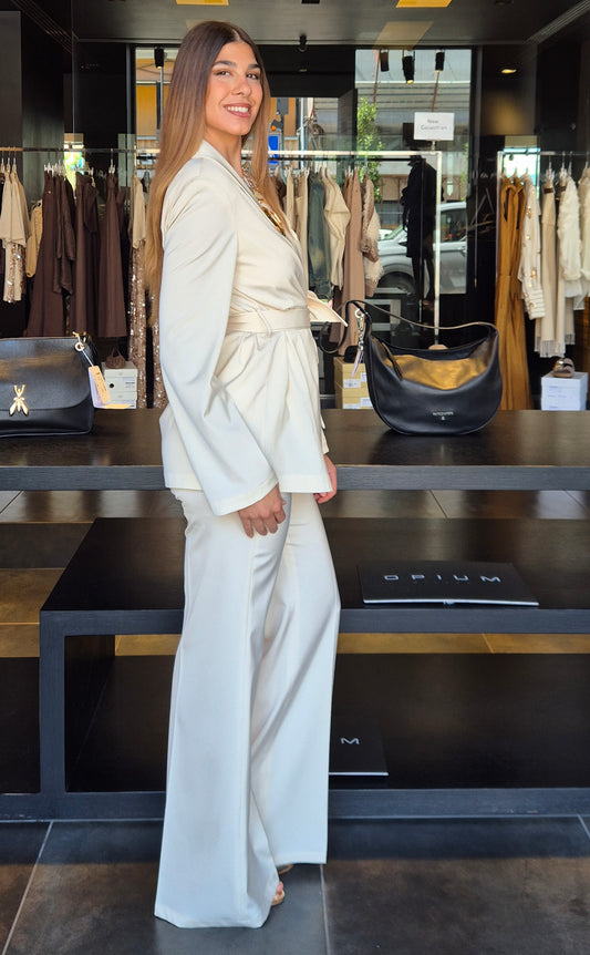 Set Giacca e Pantalone Ivory SILENCE
